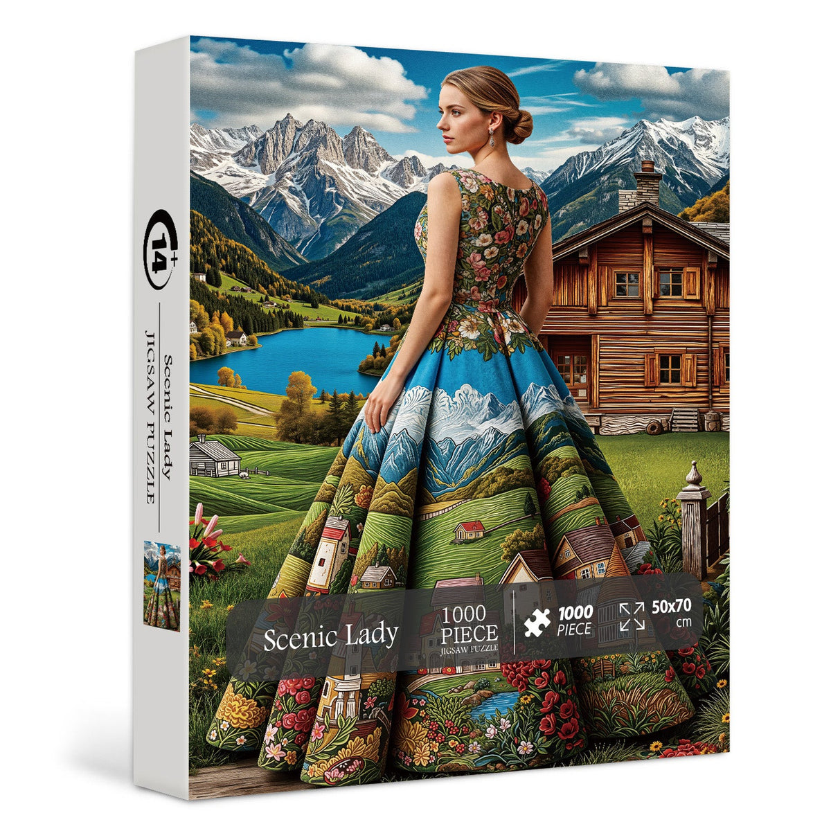Scenic Lady Jigsaw Puzzle 1000 Pieces