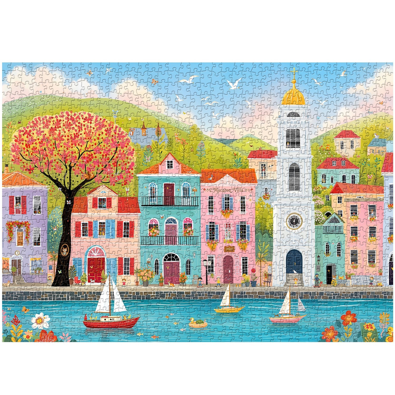Macaron Villa Jigsaw Puzzle 1000 Piece