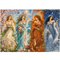 Seasonal Maidens Jigsaw Puzzle 1000 Piece