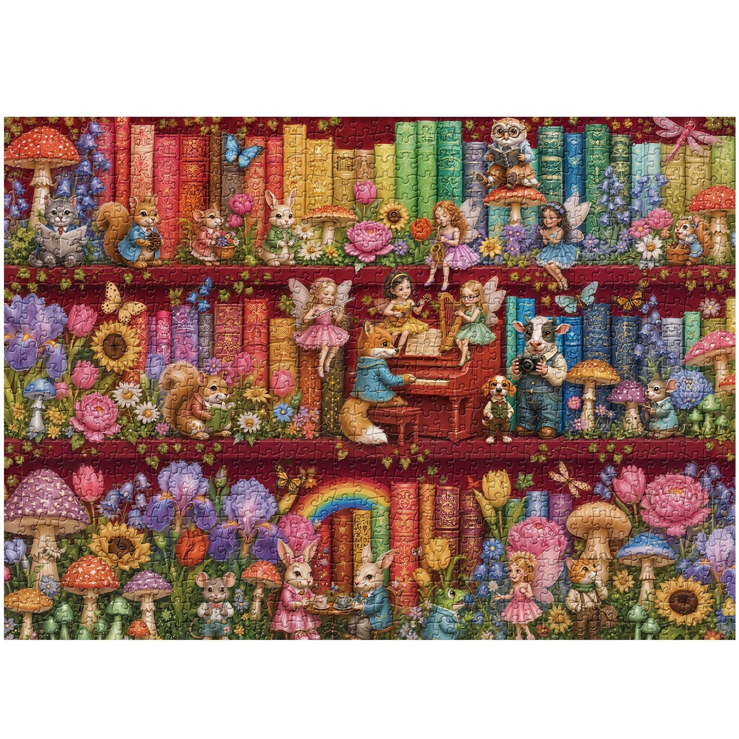 Fairy Bookshelf Jigsaw Puzzle 1000 Pieces