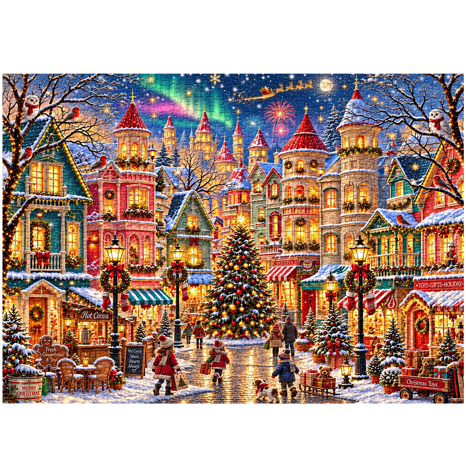 Aurora Holiday Village Jigsaw Puzzle 1000 Pieces