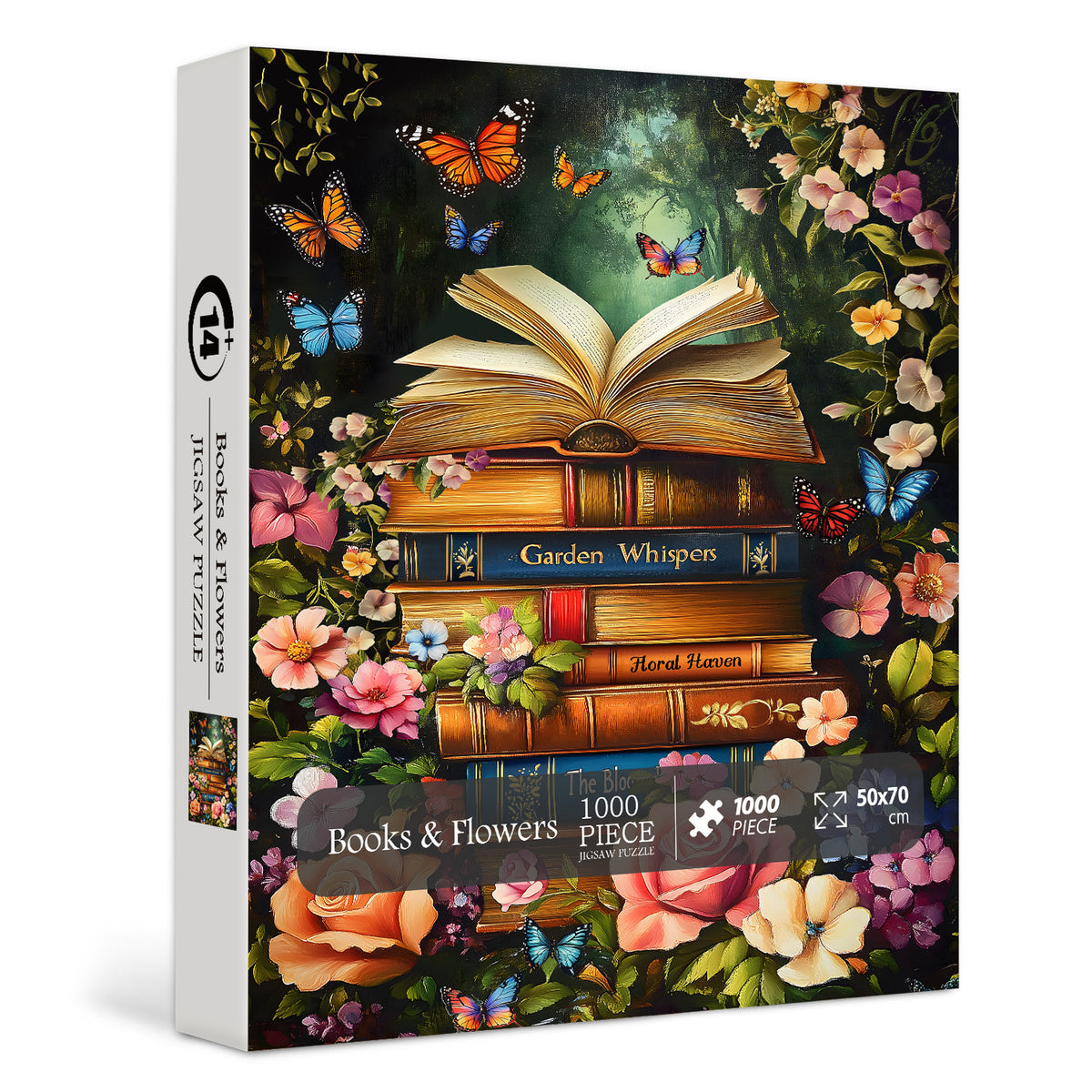 Bücher &amp; Blumen Puzzle 1000 Teile