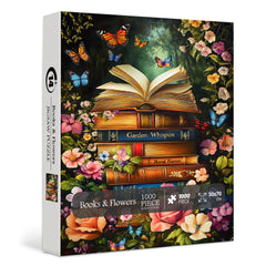 Bücher &amp; Blumen Puzzle 1000 Teile