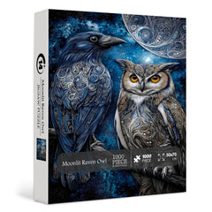 Moonlit Raven Owl Jigsaw Puzzle 1000 Pieces