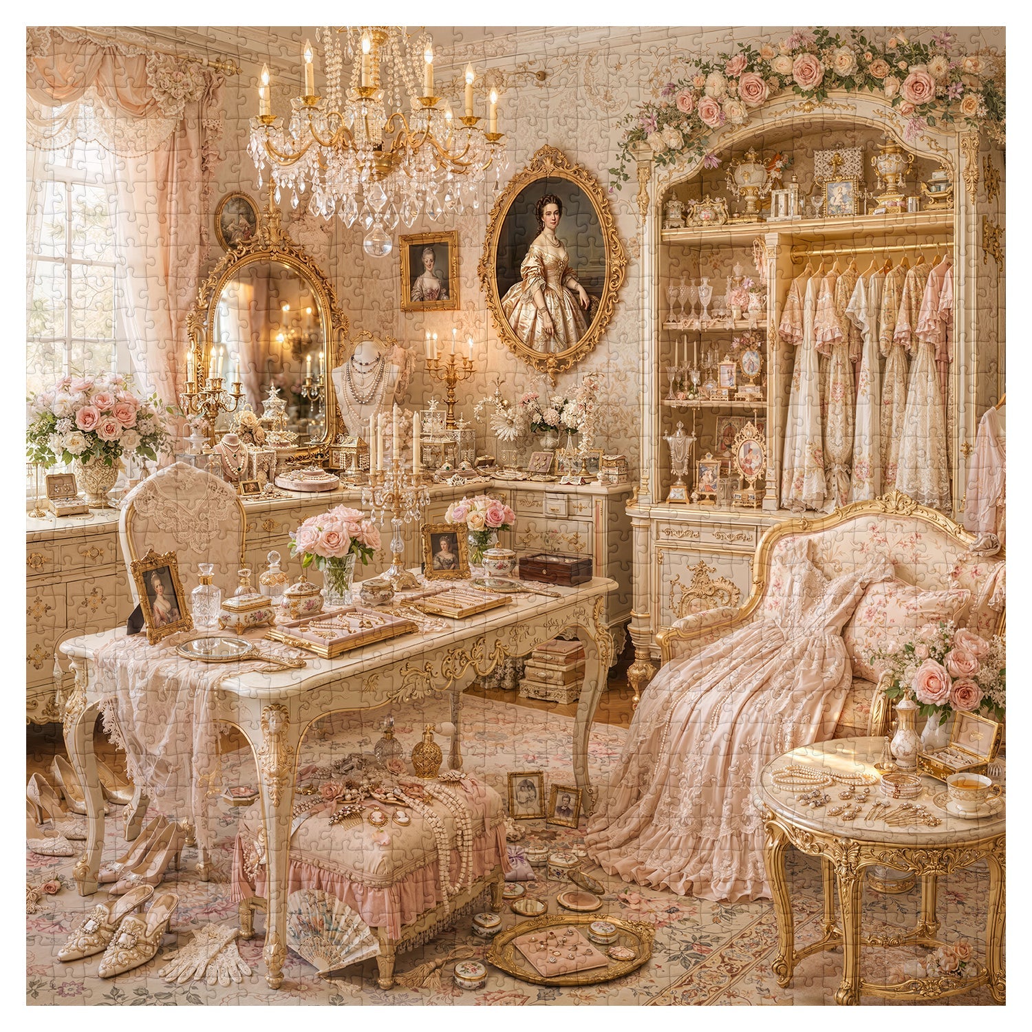 Gilded Lady’s Chamber Jigsaw Puzzle 1000 Piece