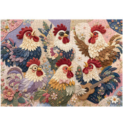 Patchwork Chick Band Jigsaw Puzzle 1000 Piece