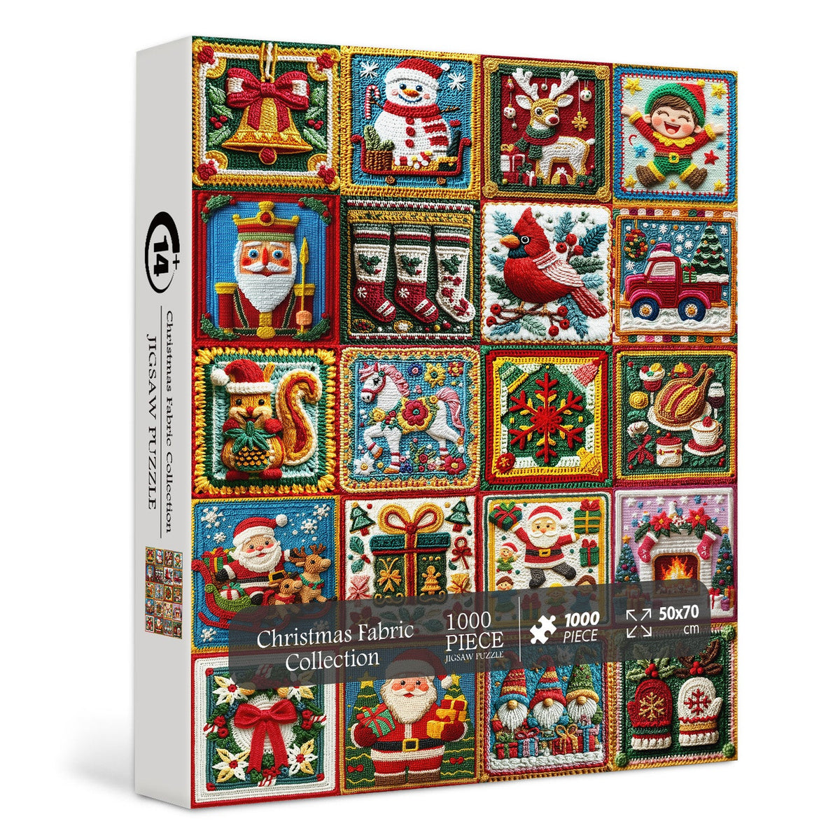 Christmas Fabric Collection Jigsaw Puzzle 1000 Piece
