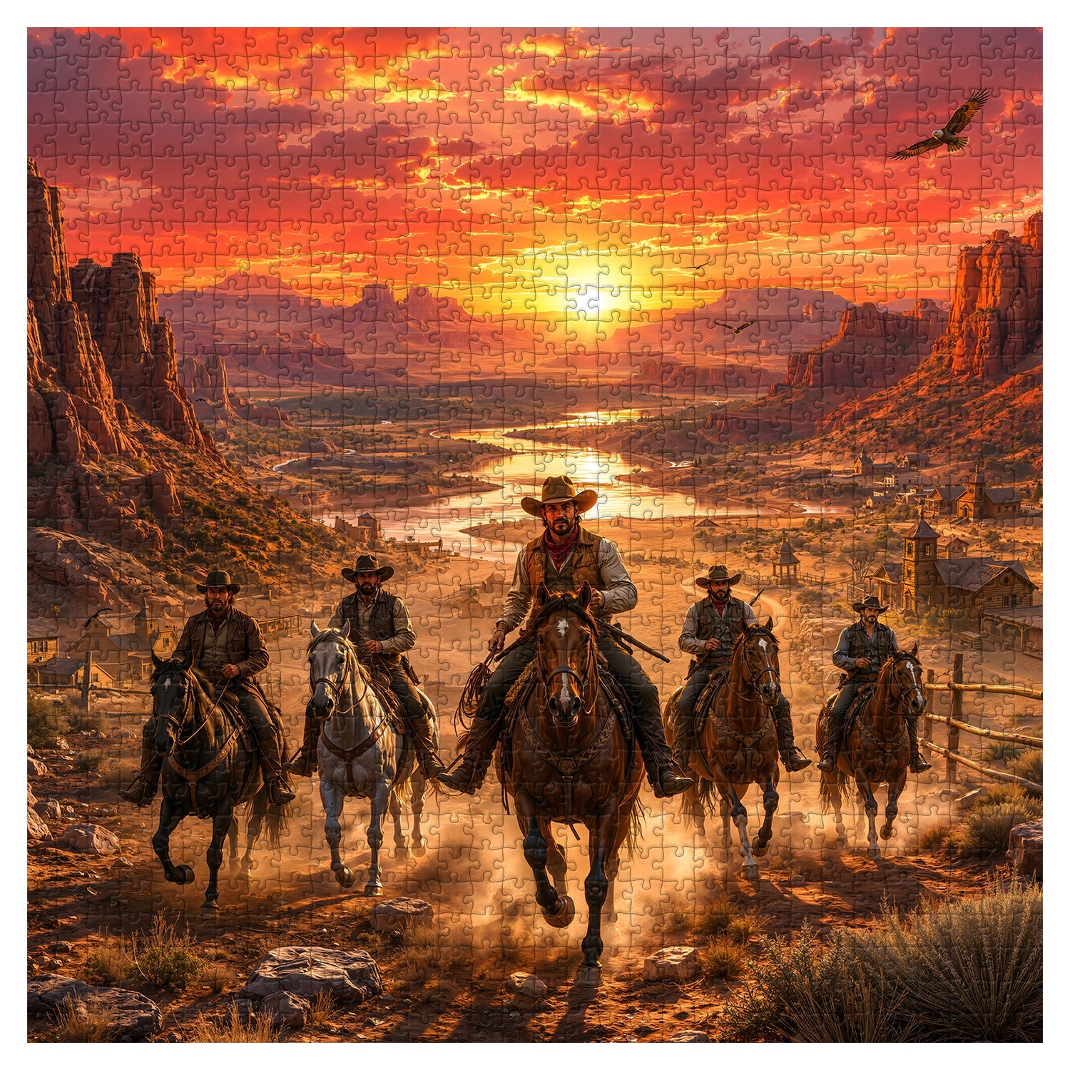Canyon Riders Jigsaw Puzzle 1000 Piece