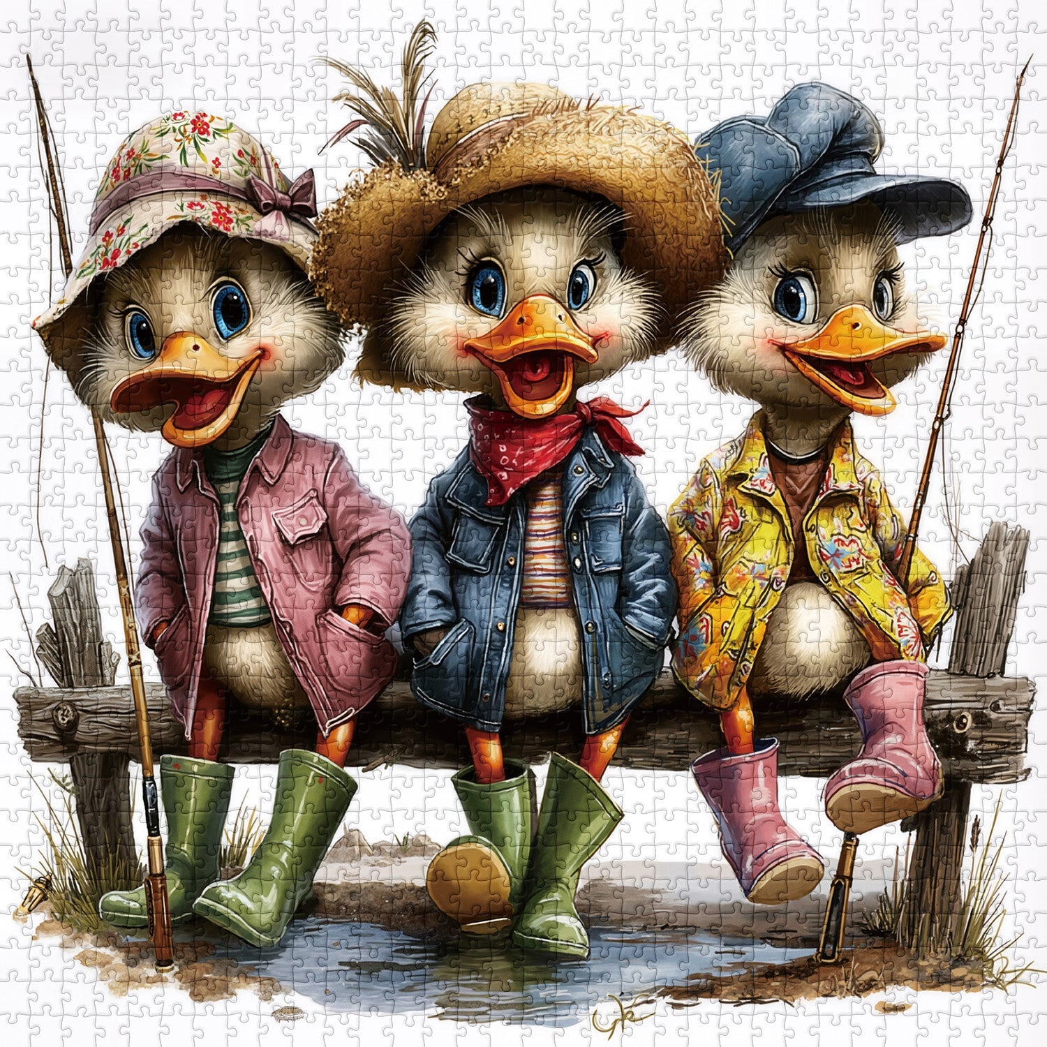 Duck Parade Jigsaw Puzzle 1000 Pieces