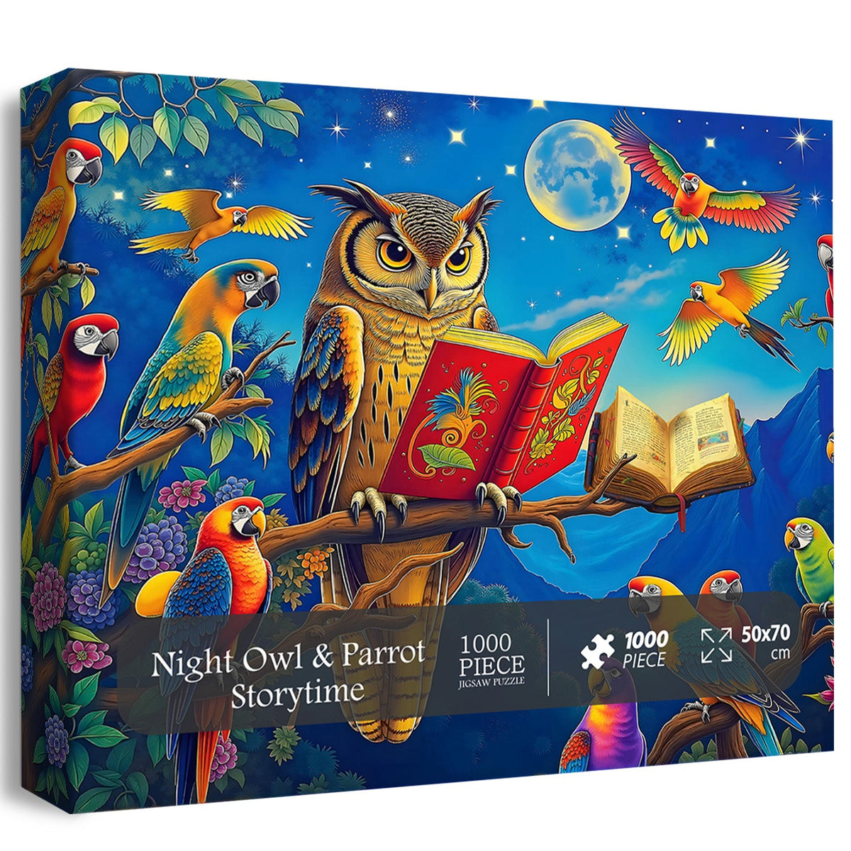 Night Owl & Parrot Storytime Jigsaw Puzzle 1000 Pieces