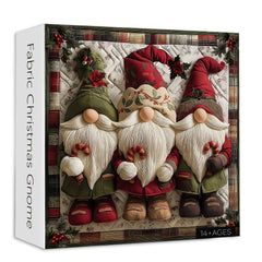 Fabric Christmas Gnome Jigsaw Puzzles 1000 Pieces