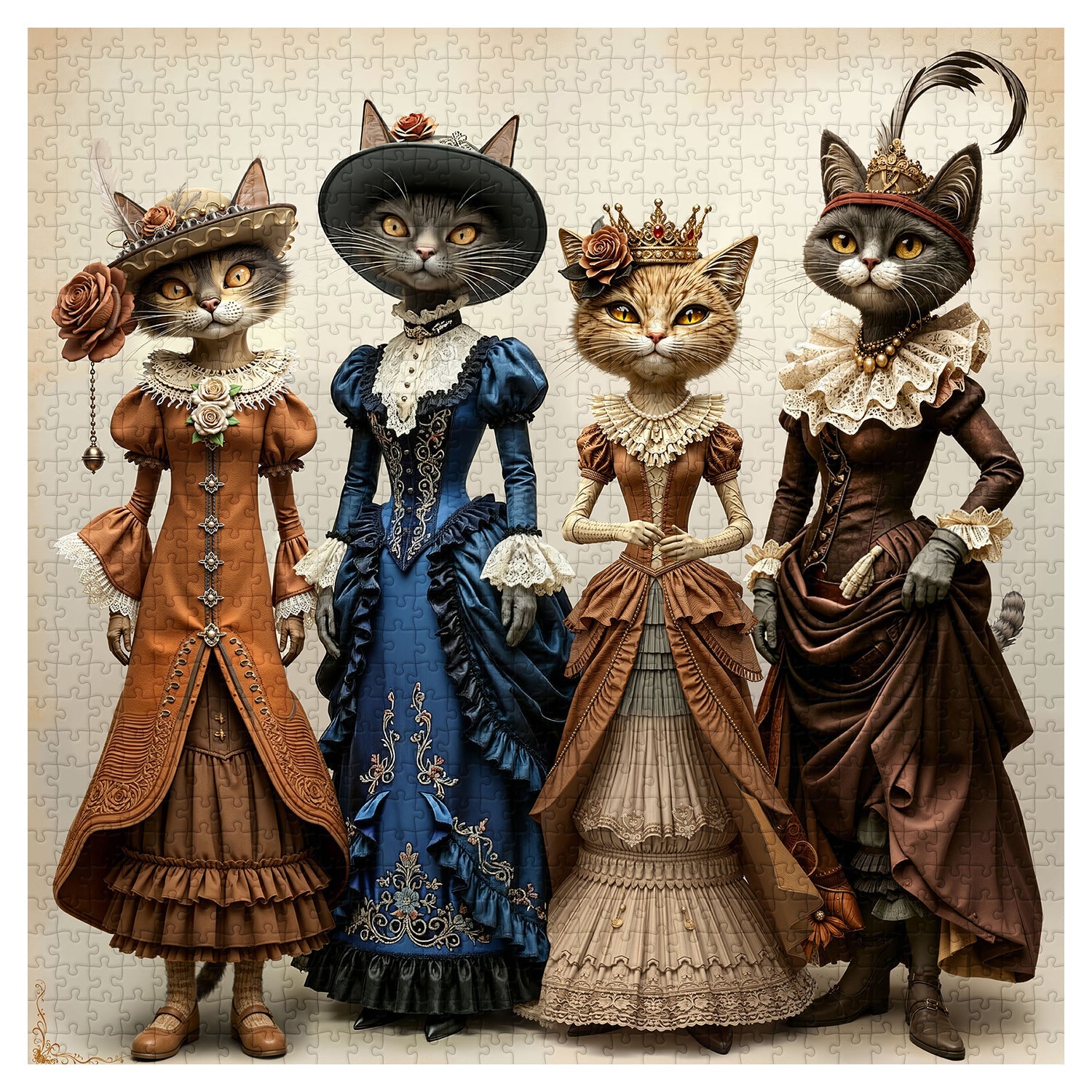 Royal Cat Court Jigsaw Puzzle 1000 Piece
