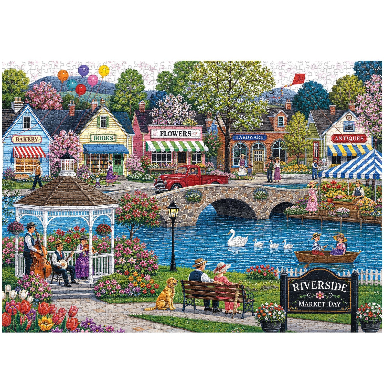 Riverside Market Jigsaw Puzzle 1000 Piece