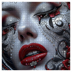 Silver Lace Kiss Jigsaw Puzzle 1000 Pieces