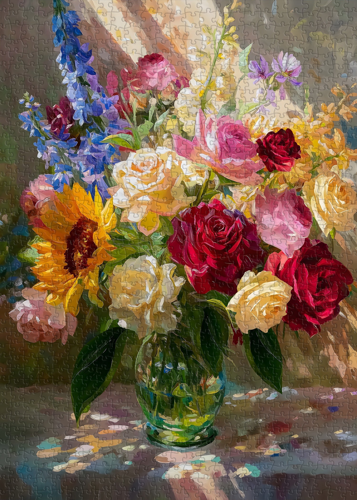 Sunlit Bouquet Jigsaw Puzzle 1000 Pieces