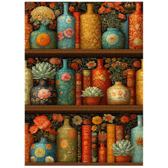 Blooming Bookshelf Jigsaw Puzzle 1000 Pieces