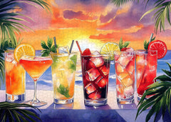Sunset Ice Drinks Jigsaw Puzzle 1000 Pieces