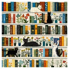 Bookshelf Cats Jigsaw Puzzle 1000 Pieces