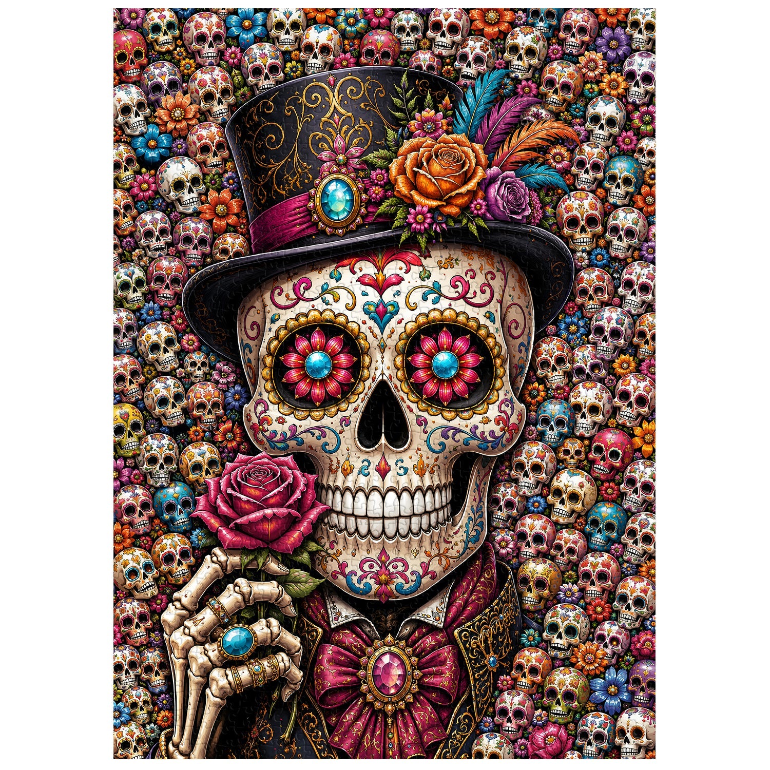 Sugar‑Skull Gentleman Jigsaw Puzzle 1000 Piece