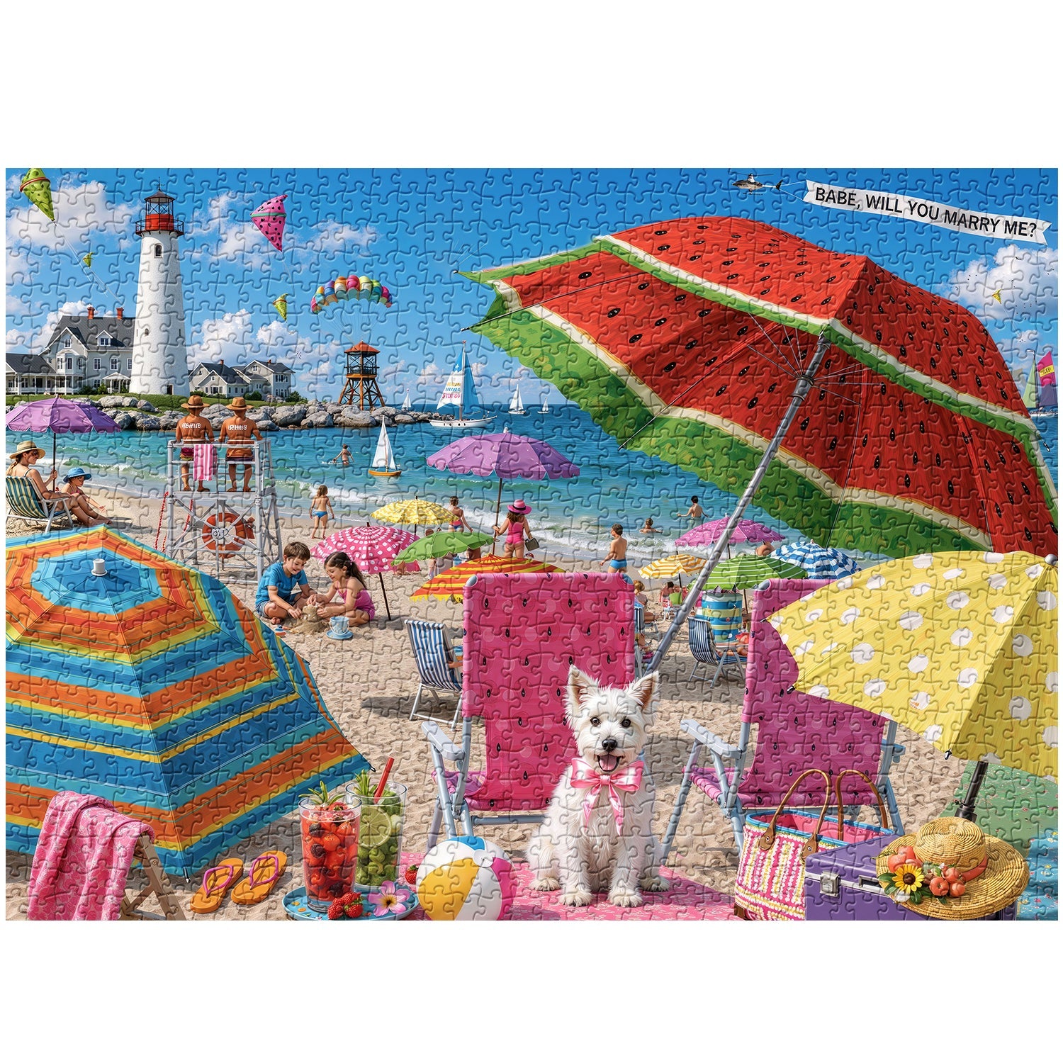 Summer Beach Rush Jigsaw Puzzle 1000 Pieces