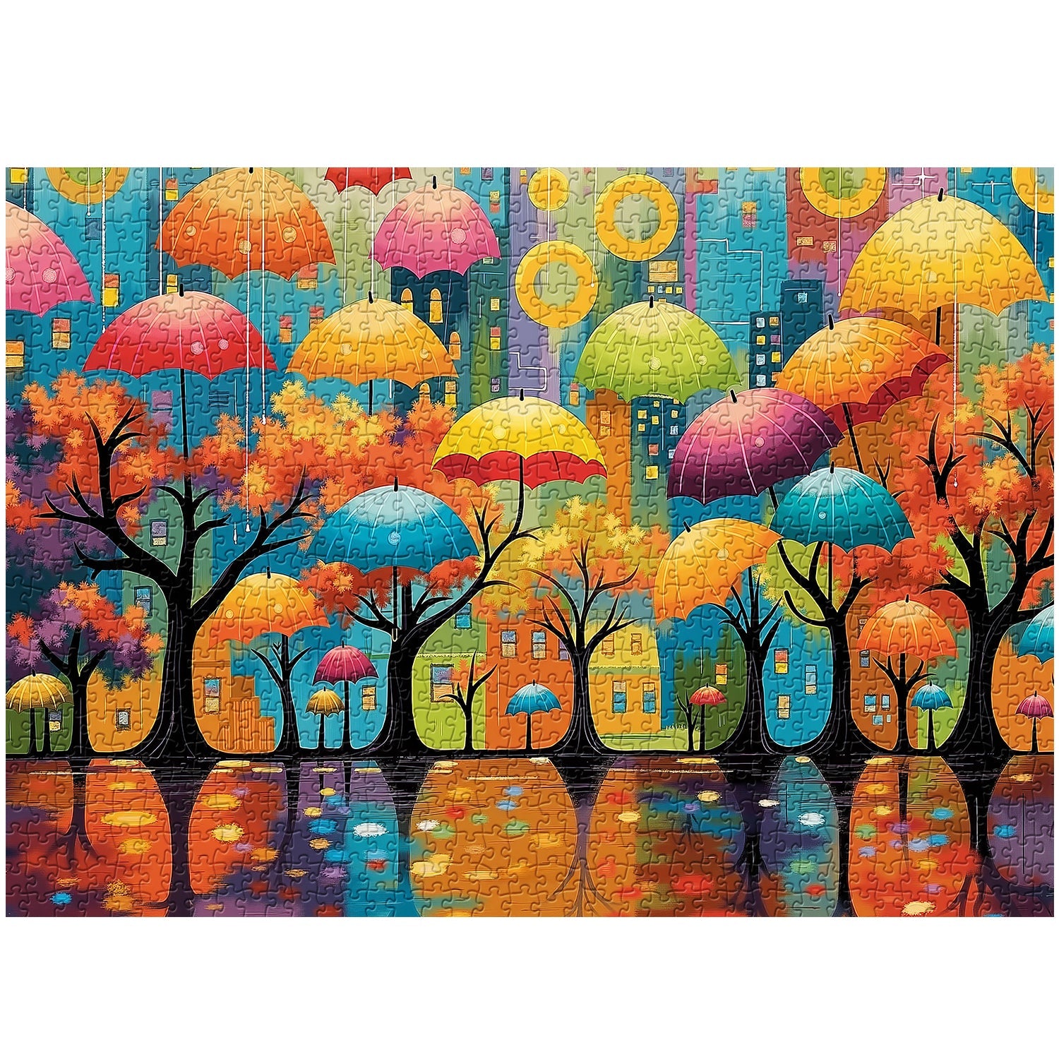 Puzzle urbain « Parapluie forestier » 1000 pièces