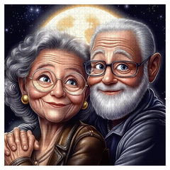 Silver Hair Embrace Jigsaw Puzzle 1000 Pieces