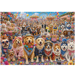 The Grand Doggy Carnival Parade Jigsaw Puzzle 1000 Piece