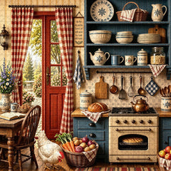Country Cottage Kitchen Jigsaw Puzzle 1000 Piece