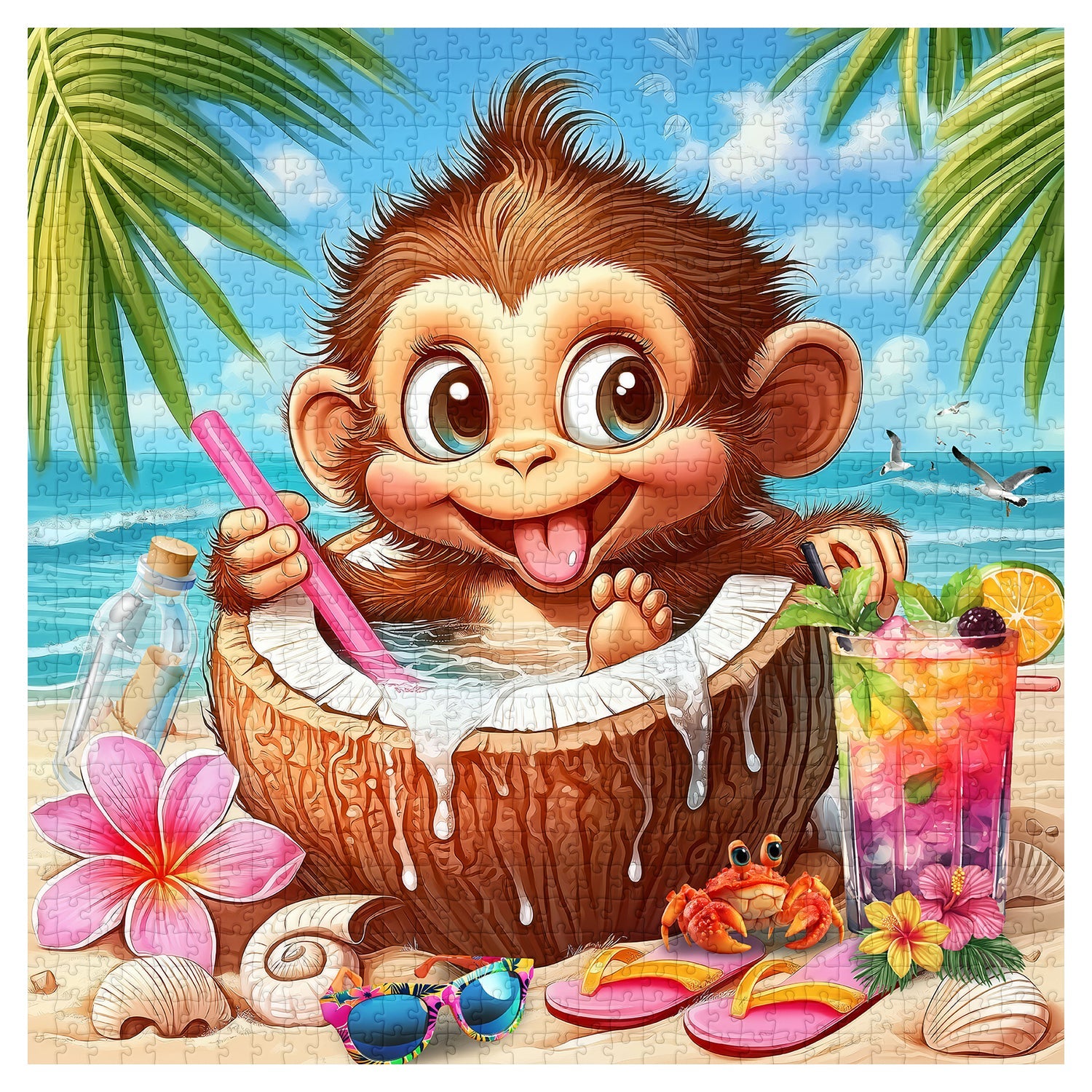 Puzzle de 1000 pièces Rêve de l’île des Singes