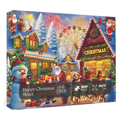 Frohe Weihnachten Straßenpuzzle 1000 Teile
