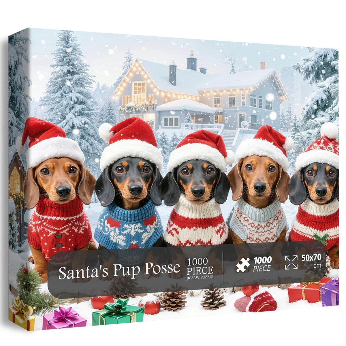 Santa's Pup Posse Jigsaw Puzzle 1000 Pieces