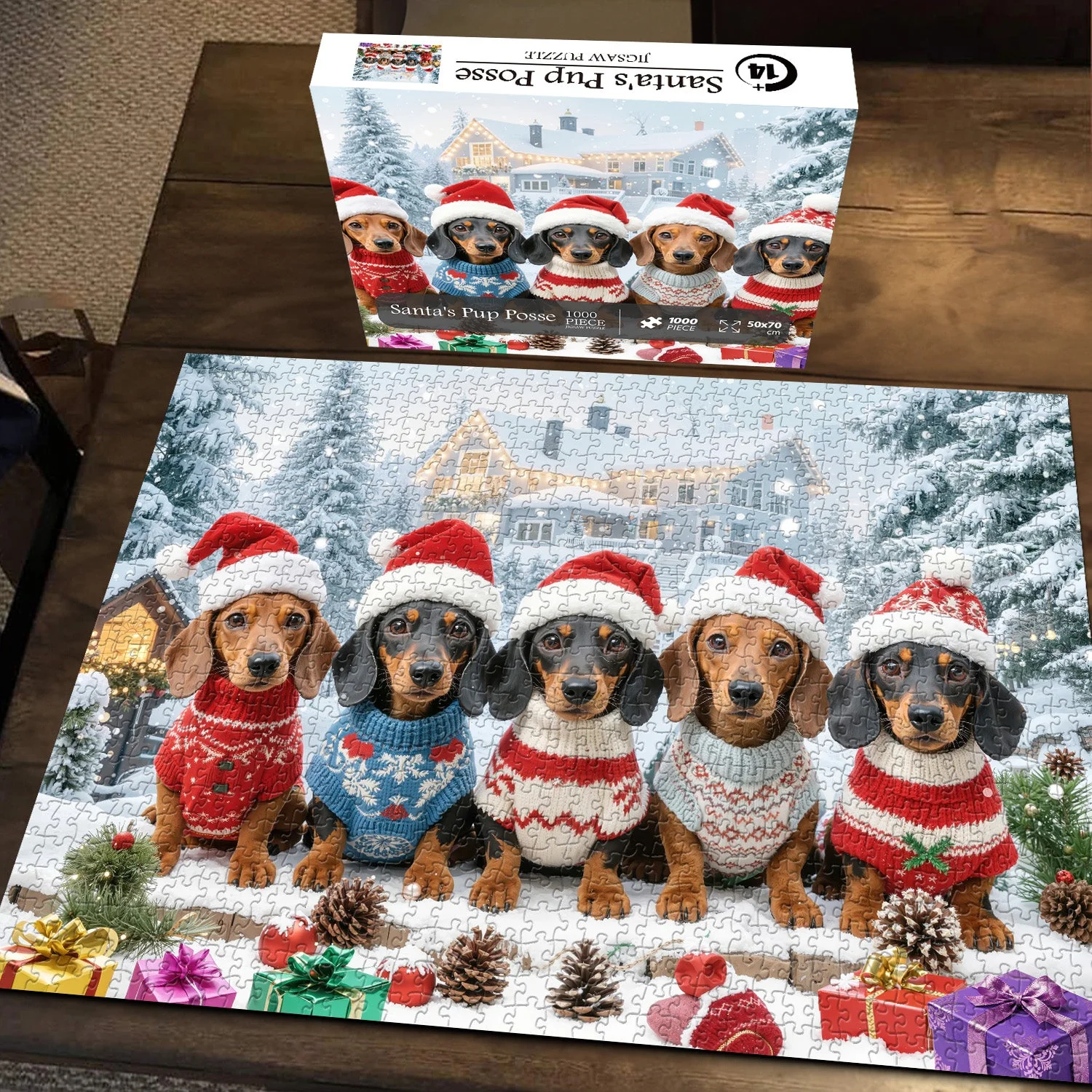 Santa's Pup Posse Jigsaw Puzzle 1000 Pieces