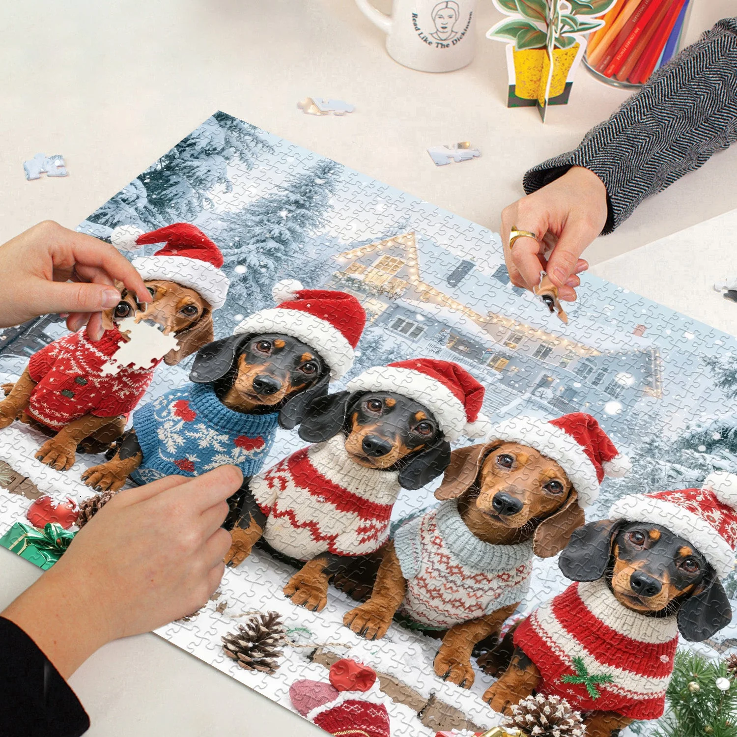 Santa's Pup Posse Jigsaw Puzzle 1000 Pieces