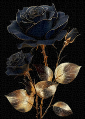 Black Gold Rose Jigsaw Puzzles 1000 Pieces
