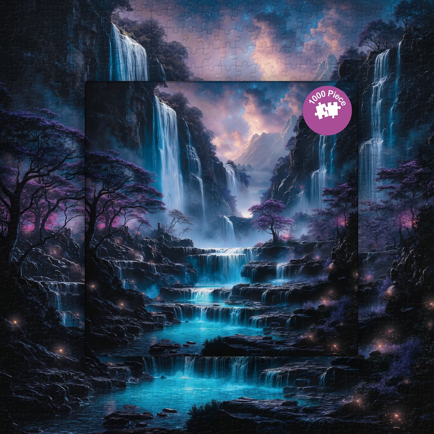 Violet Cascade Jigsaw Puzzle 1000 Pieces