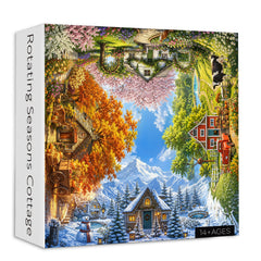 Rotating Seasons Cottage Jigsaw Puzzle 1000 Piece