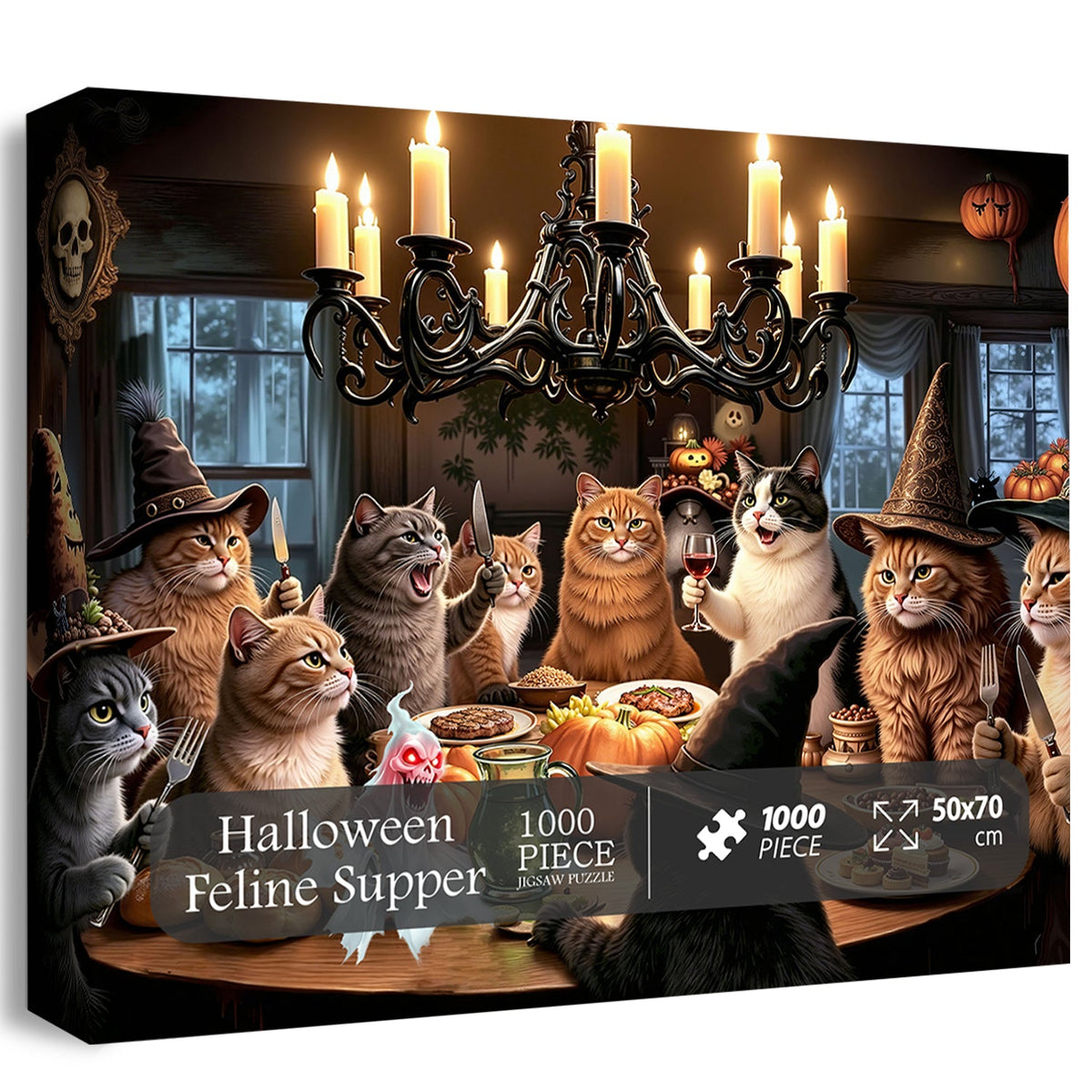 Halloween Feline Supper Jigsaw Puzzle 1000 Piece