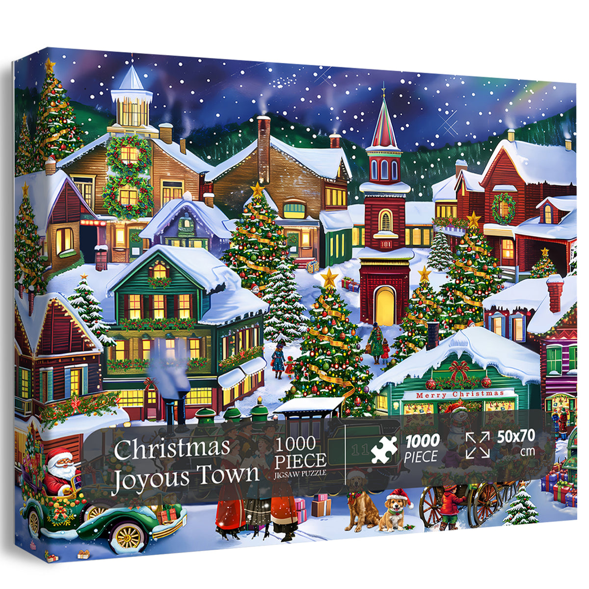 Puzzle Jigsaw de la Ville Joyeuse de Noël 1000 Pièces