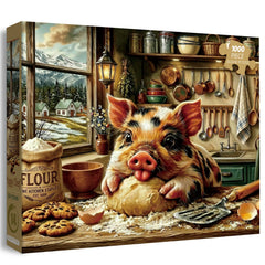 Piggy Chef Jigsaw Puzzle 1000 Pieces