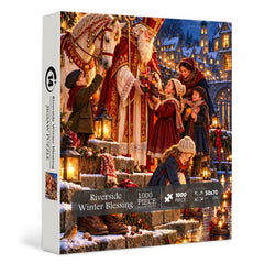 Riverside Winter Blessing Jigsaw Puzzle 1000 Pieces