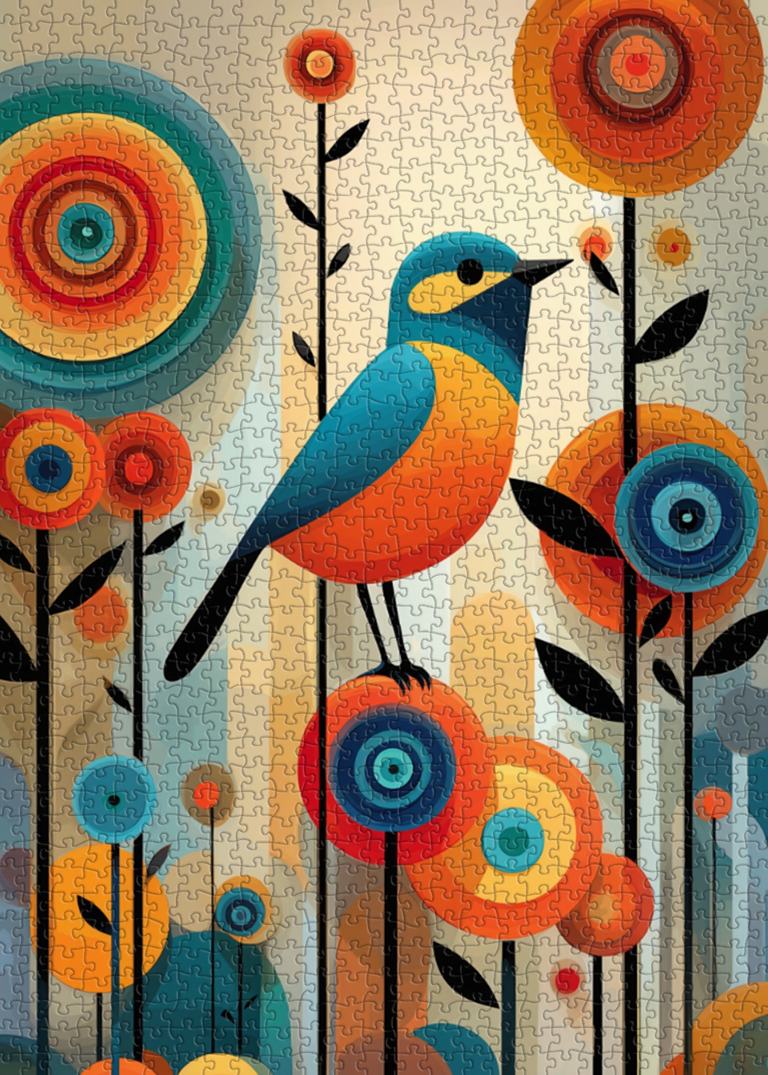 Geometric Bird Jigsaw Puzzle 1000 Pieces