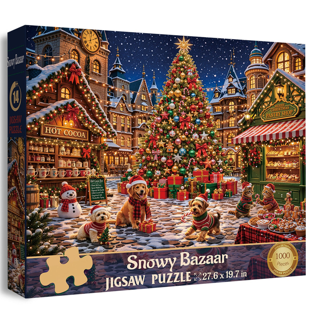 Snowy Bazaar Jigsaw Puzzle 1000 Pieces