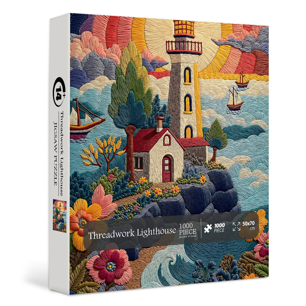Threadwork Lighthouse Jigsaw Puzzle 1000 Pieces