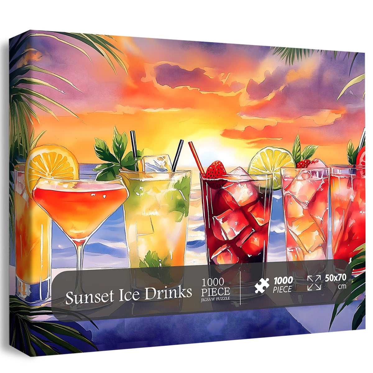 Sunset Ice Drinks Jigsaw Puzzle 1000 Pieces