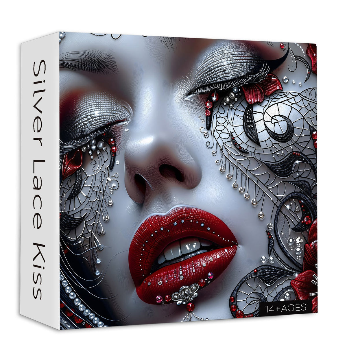 Silver Lace Kiss Jigsaw Puzzle 1000 Pieces