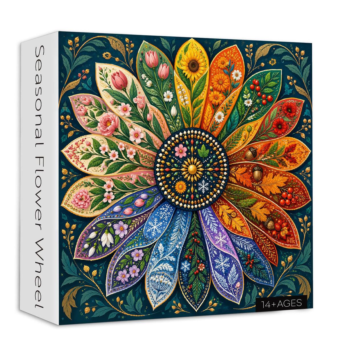 Seasonal Flower Wheel Jigsaw Puzzle 1000 Piece