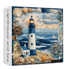 Puzzle de 1000 pièces phare et mer
