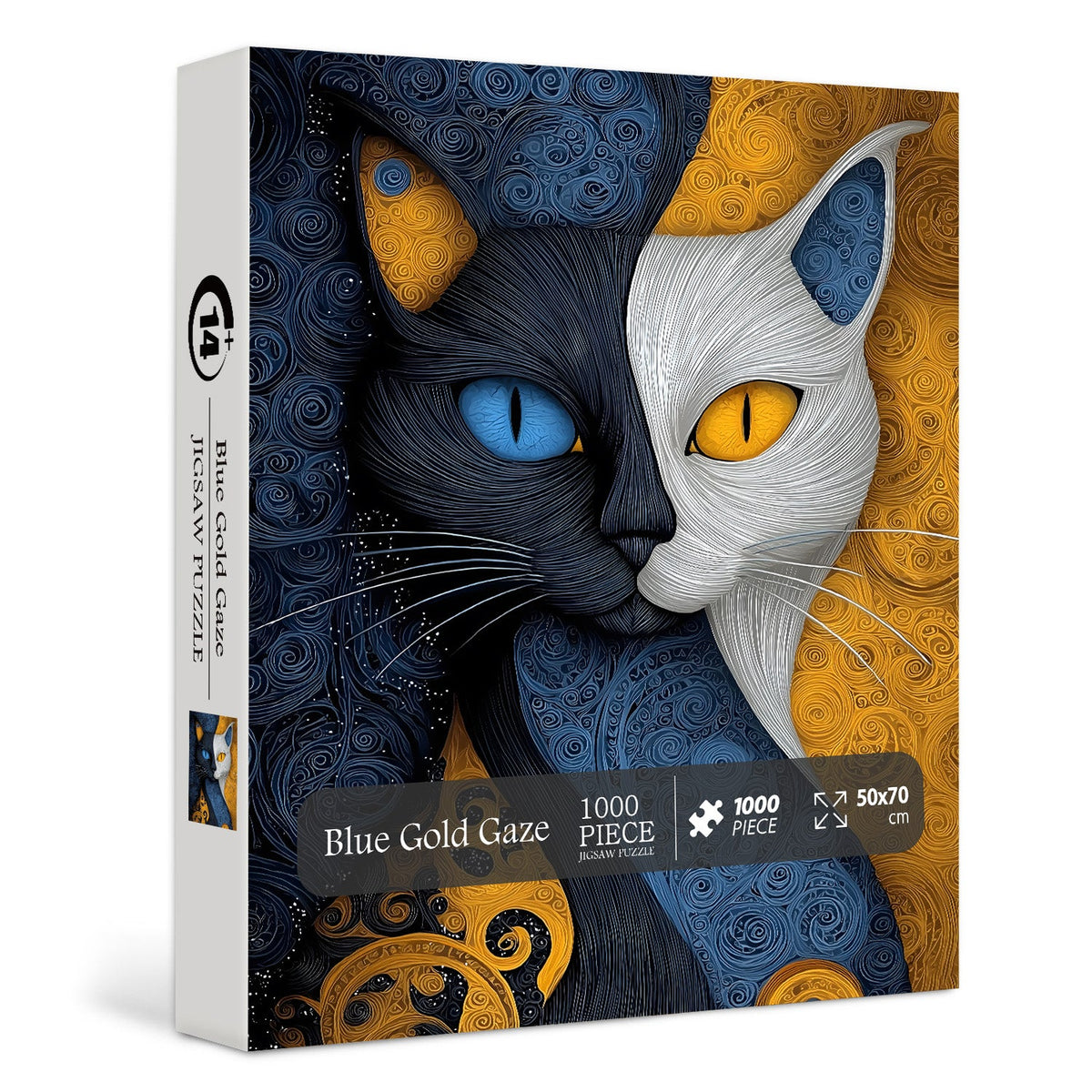 Blue Gold Gaze Jigsaw Puzzle 1000 Pieces