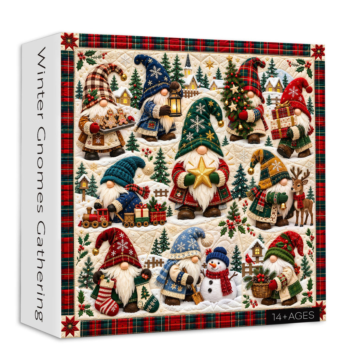 Winter Gnomes Gathering Jigsaw Puzzle 1000 Pieces