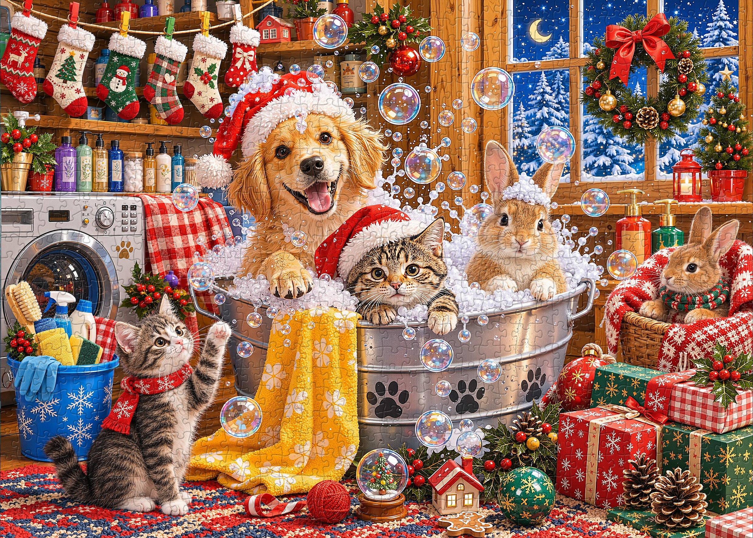 Pet Holiday Jigsaw Puzzle 1000 Piece